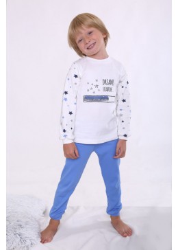 Модний карапуз блакитна піжама для хлопчика 03-01020-1